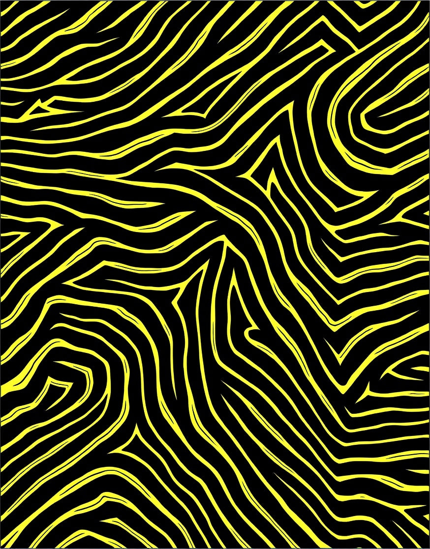 Bold Yellow Zebra Stripe Abstraction Rug