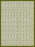 Olive Green Intricate Lattice Rug