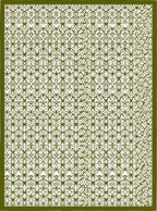 Olive Green Intricate Lattice Rug