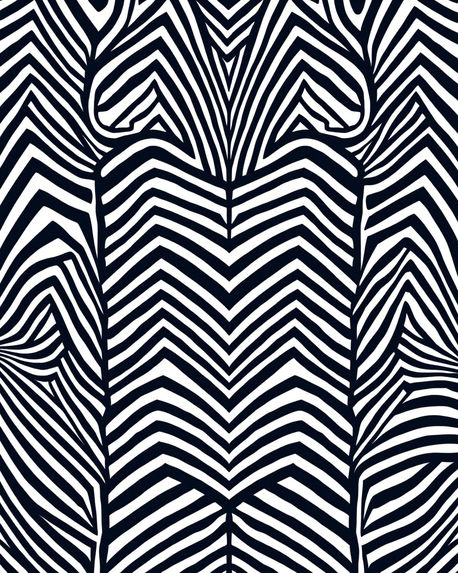 Bold Black White Zebra Stripe Rug