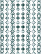 Deep Green Vertical Floral Stripe Rug