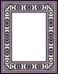 Classic Cream Dark Purple Border Rug