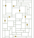 Modern Geometric Gold Diamond Rectangular Rug