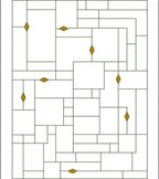 Modern Geometric Gold Diamond Rectangular Rug