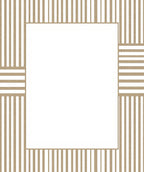 Neutral Taupe Vertical Stripe Border Rug