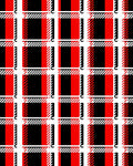 Bold Red Black Plaid Checks Rug