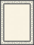 Ornate Cream And Black Border Rug