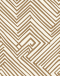Golden Taupe Geometric Maze Rug