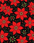 Bold Red Floral Garden Rug