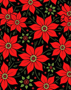 Bold Red Floral Garden Rug