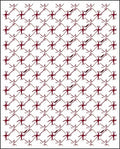 Muted Crimson Diamond Lattice Rug