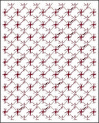 Muted Crimson Diamond Lattice Rug