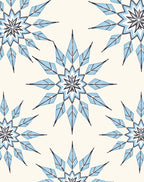 Light Blue Starburst Sunburst Medallion Rug