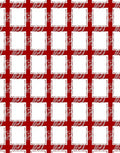 Red White Textured Plaid Squares Rug