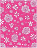 Pink Snowflake Graphic Starburst Area Rug