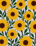 Sunny Yellow Sunflower Garden Art Rug