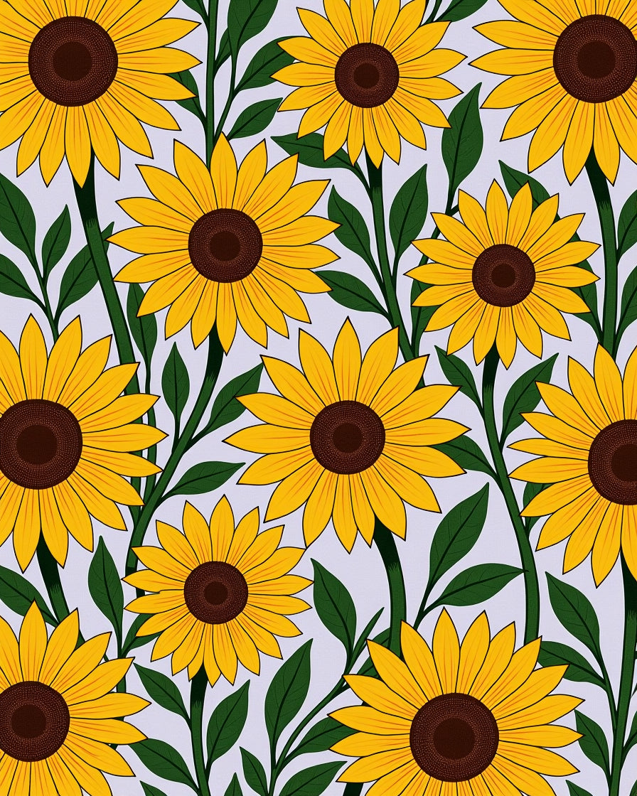 Sunny Yellow Sunflower Garden Art Rug