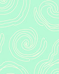 Mint Swirl Abstract Wave Rug