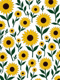 Golden Yellow Sunflower Garden Rug