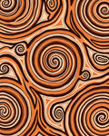 Warm Earth Tones Swirl Rug