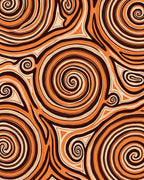Warm Earth Tones Swirl Rug