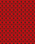 Crimson Lattice Starburst Geometric Rug