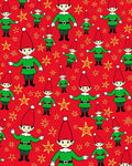 Festive Red Elf Star Shower Rug