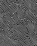 Black and White Abstract Woven Lines Rug