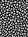 White Floral Oval Scatter Rug