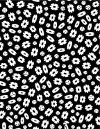 White Floral Oval Scatter Rug