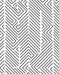 Clean Black Line Maze Rug