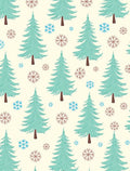 Winter Forest Trees Snowflake Print Rug