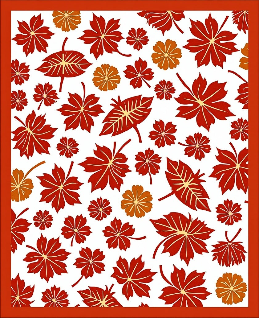 Crimson Maple Leaf Scatter Rug