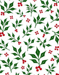 Festive Holly Berry Garland Rug