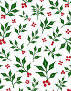 Festive Holly Berry Garland Rug