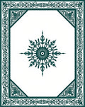 Deep Teal Ornamental Starburst Medallion Rug