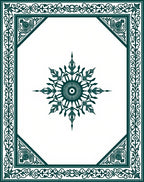 Deep Teal Ornamental Starburst Medallion Rug