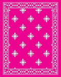 Hot Pink Floral Medallion Border Rug
