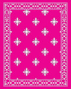 Hot Pink Floral Medallion Border Rug