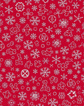Whimsical Winter Red Snowflakes Rug