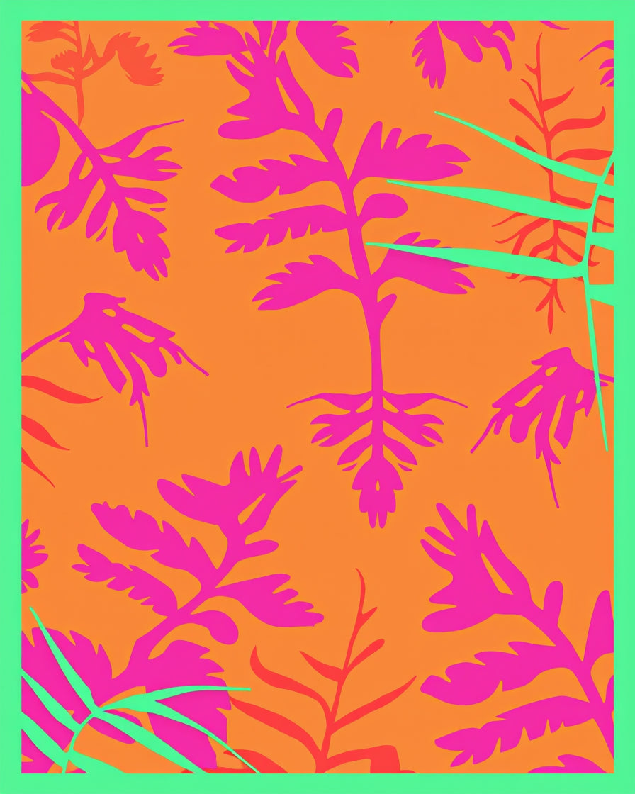 Vibrant Tropical Foliage Flora Rug