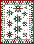 Crimson And Green Snowflake Medallion Rug