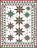 Crimson And Green Snowflake Medallion Rug