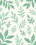 Delicate Green Leafy Branches Rug