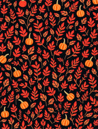 Autumn Spice Pumpkin Leaf Medley Rug