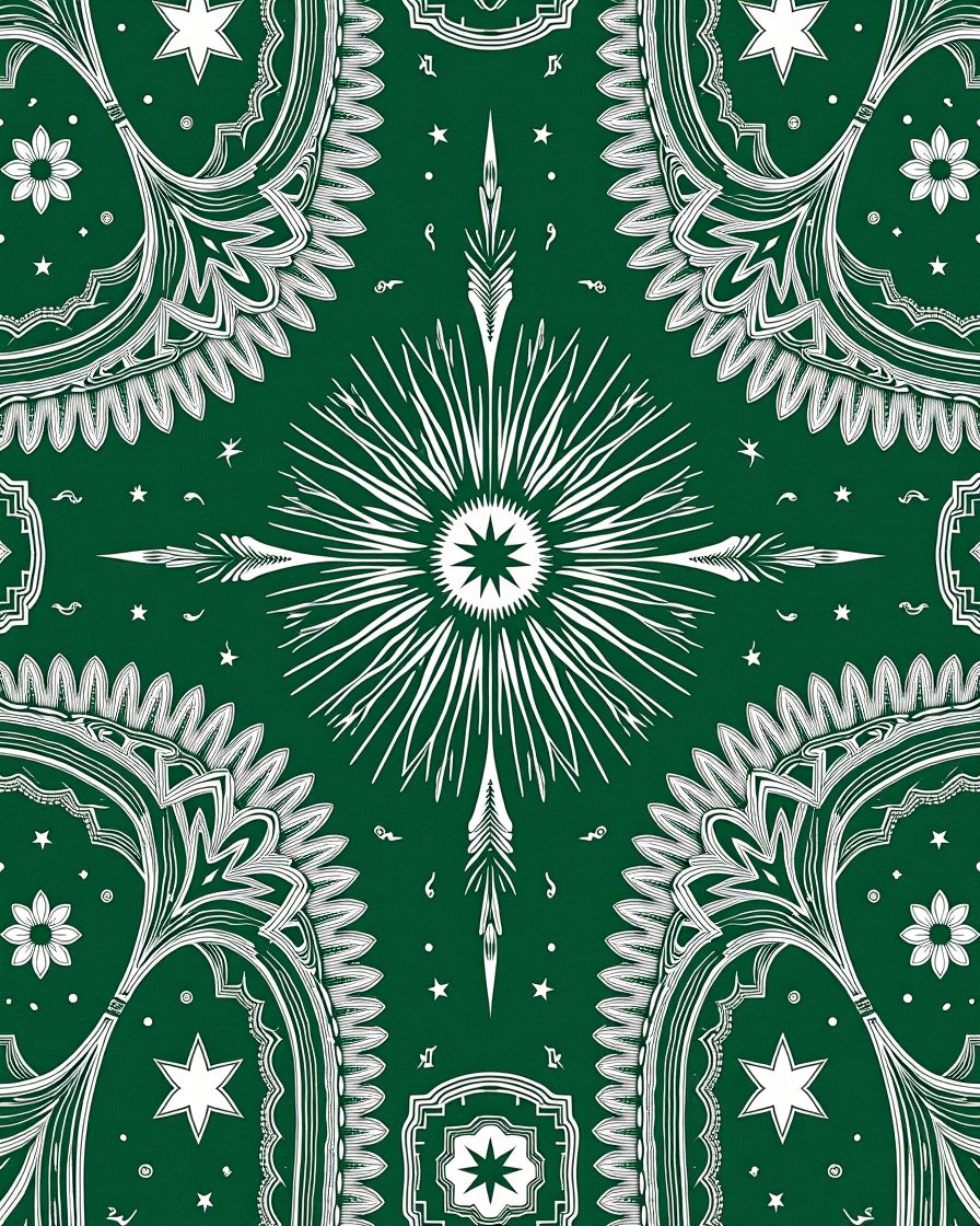 Emerald Forest Starburst Medallion Rug