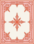 Coral Blossom Medallion Border Rug