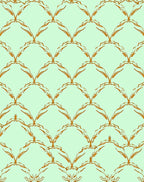 Golden Wheat Scallop Arrangement Rug