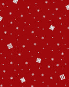 Rustic Red White Floral Scatter Rug