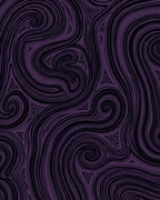 Deep Violet Swirling Triangles Rug